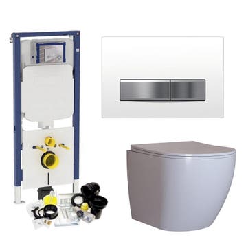 Geberit Sigma 8 (UP720) Toiletset set62 Mudo Rimless Met, Ophalen of Verzenden, Nieuw