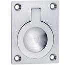 Luikring rechthoekig 50x38 mm mat chroom, Verzenden, Nieuw