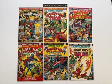 Marvel Team-Up #4 #7, #8, #11, #13, #29 - 2 with rare Mark, Boeken, Nieuw