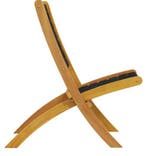 Set van 2 Opvouwbare Tuinstoelen – Acaciahout en Olefin Stof, Verzenden, Nieuw