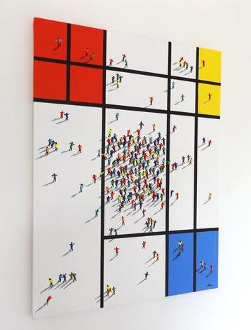 Alicja Ressa Alre - Crowd 3D no.062, Antiek en Kunst