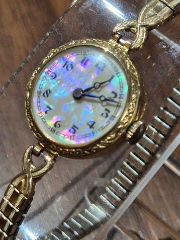 Swiss 14K gold - Zonder minimumprijs - coctail ladys watch, Sieraden, Tassen en Uiterlijk, Horloges | Heren, Nieuw