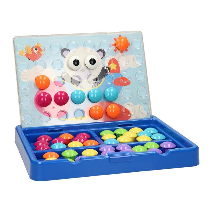 Nieuw Jumbo Insteekmozaïek Buttons in Koffer, 60dlg., Hobby en Vrije tijd, Gezelschapsspellen | Overige, Ophalen of Verzenden