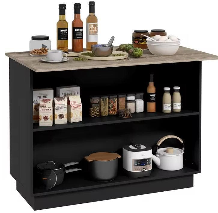 Keukeneiland met Kast &amp; Planken – 105x60x82 cm, Huis en Inrichting, Keuken | Keukenelementen, Nieuw, Verzenden