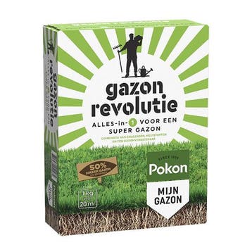 Pokon Gazon Revolutie | 1 kg (Meststof, 20 m²), Verzenden, Nieuw