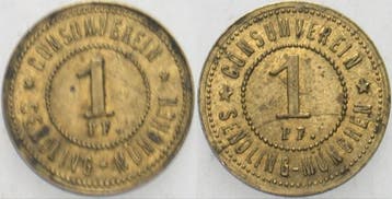 1 Pfennig ohne Jahr Consumverein Sendling-muenchen, Verzenden