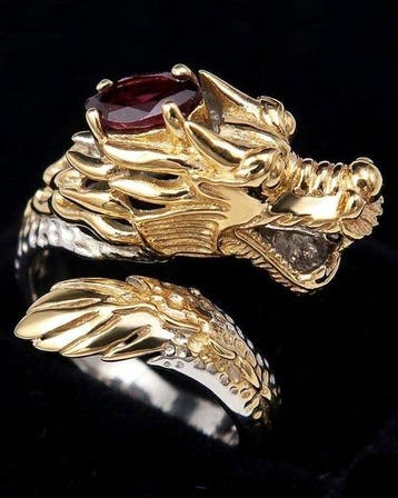 Granaat - Zilver, Het zegel van de Hemelse Draak – Ring van