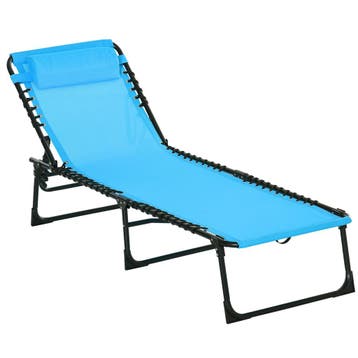 Zonneligstoel, Opvouwbaar, Ademende Hoes, Metalen Frame, 189, Tuin en Terras, Verzenden, Nieuw