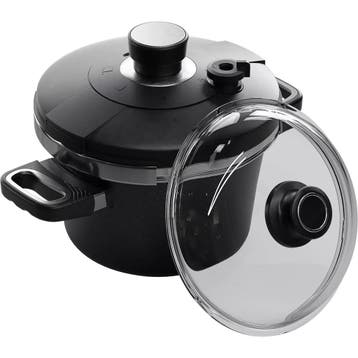AMT Gastroguss Drukpan set – Ø 22 cm – 3,5 liter – Ge, Ophalen of Verzenden, Nieuw, Aluminium