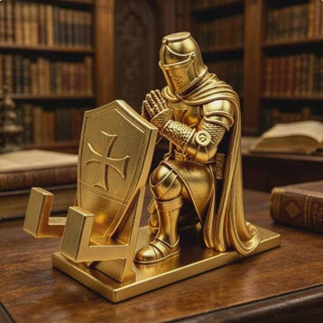 Middeleeuwse Templar Ridder Telefoonhouder - Uniek Bureau De, Verzenden, Nieuw in verpakking
