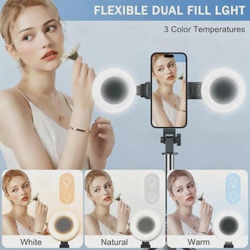 Selfie Statief met Ringlamp & Bluetooth Afstandsbediening -, Verzenden, Nieuw