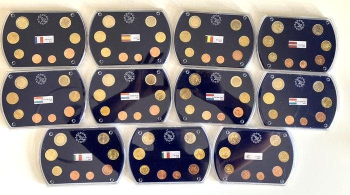 Europa. Series 1 Cent - 2 Euro Various Years (11 Items), Postzegels en Munten, Munten | Europa | Niet-Euromunten