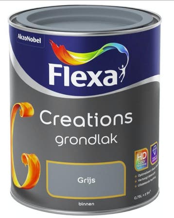 Flexa Creations Grondlak - Grijs - 0,75 liter (Lakverf), Nieuw, Ophalen of Verzenden, Lak, Grijs