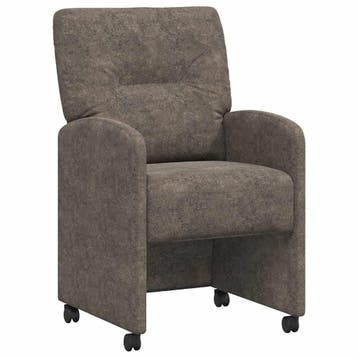 Design Eetstoelen Faux Suede | Tweedekansje | OP=OP, Twee, Ophalen of Verzenden, Zo goed als nieuw, Metaal