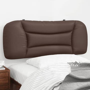 vidaXL Hoofdbordkussen Hvar 100 cm kunstleer bruin, Verzenden, Nieuw, Bruin, Overige materialen