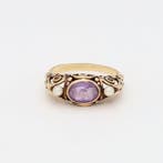 Ring - 14 karaat Geel goud - Spinel / Parel, Nieuw