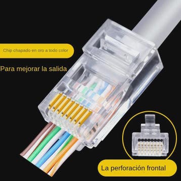 100x RJ45 Connectoren CAT6/CAT5e - Doorvoer Crystal Plug, Go, Verzenden, Nieuw