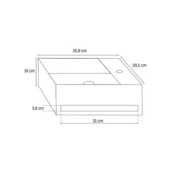 Fonteinset BWS Solid Surface Met Handdoekhouder Rechts Zwart, Ophalen of Verzenden, Nieuw