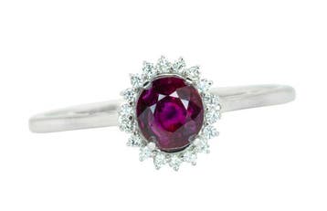 Zonder minimumprijs - Ring - 14 karaat Witgoud, Diep, Sieraden, Tassen en Uiterlijk, Ringen, Nieuw