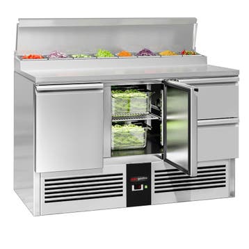 GGM Gastro | Saladette PREMIUM - 1368x700mm - 2-deurs + 2 |, Verzenden, Nieuw in verpakking