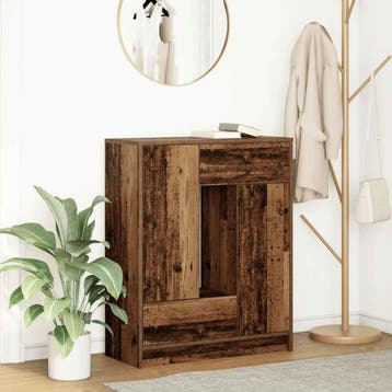 vidaXL Dressoir met lades en deuren 73x31x90 cm oud hout, Huis en Inrichting, Verzenden, Nieuw, Overige houtsoorten, Minder dan 50 cm