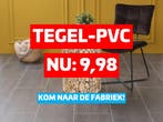 FABRIEKSLEEGVERKOOP | Tegel-PVC antraciet vanaf €9,98 per m², Ophalen of Verzenden, Nieuw