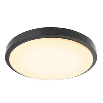 Moderne plafonniere Kos, zwart, groot, met geïntegreerd LED, Ophalen of Verzenden, Nieuw