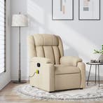vidaXL Massagestoel met crèmekleurige stof, Verzenden, Nieuw