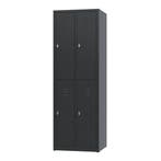 Nieuwe metalen locker | 4 deurs - 2 delig | kluisjes | zwart, Huis en Inrichting, Kasten | Lockerkasten, Ophalen of Verzenden