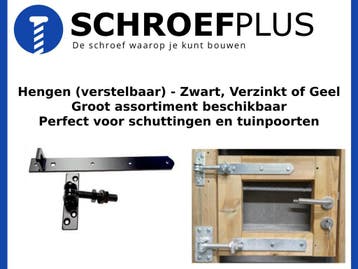 Verstelbare hengen - kruishengen heel scherp geprijsd!, Doe-het-zelf en Verbouw, Hang- en Sluitwerk, Verzenden, Nieuw, IJzer, Scharnier