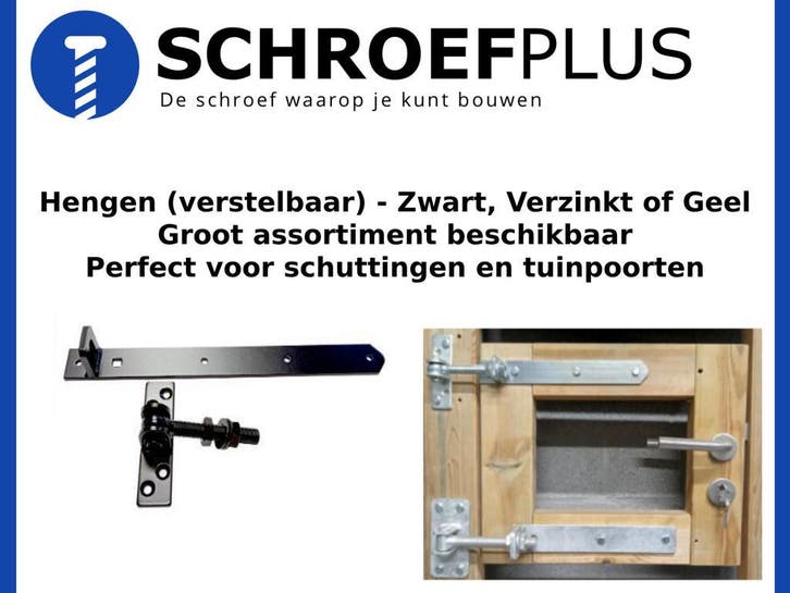 Verstelbare hengen - kruishengen heel scherp geprijsd!, Doe-het-zelf en Verbouw, Hang- en Sluitwerk, Scharnier, Nieuw, IJzer, Verzenden