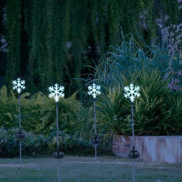 Solar priklamp Flake met sneeuwvlokje, Zonne-energie, Verzenden, Minder dan 50 watt, Overige typen