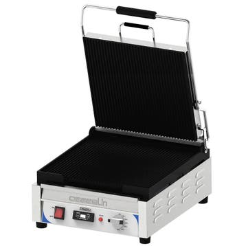 Paninigrill RVS Premium | 2.4kW | Geribbelde plaat |, Verzenden, Nieuw in verpakking