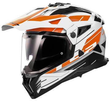 LS2 MX702 Pioneer II Namib Wit Oranje Adventure Helm, XXL, Nieuw met kaartje, Overige merken, Heren