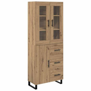 vidaXL buffetkast 2 st Artisan Eiken 69,5 x 34 x 180 cm, Minder dan 50 cm, Verzenden, Nieuw, Minder dan 100 cm