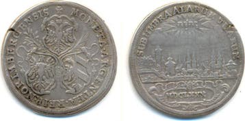 Taler, daalder 1680 Nuernberg Stadt:, Verzenden