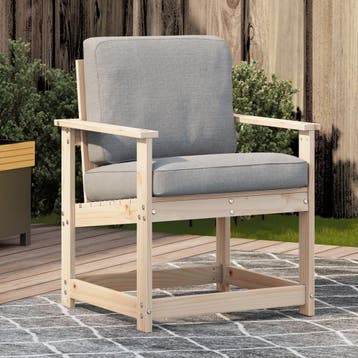 vidaXL Tuinstoel 62x56x77 cm massief grenenhout, Verzenden, Nieuw