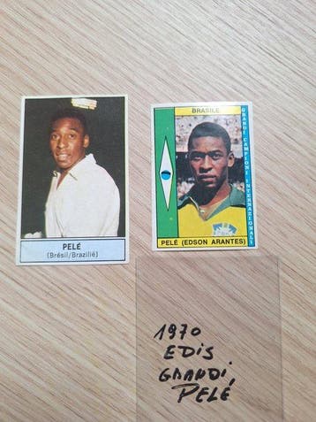 Panini Football Belgium 1972/73 #331 Pelé sticker + Edis, Nieuw