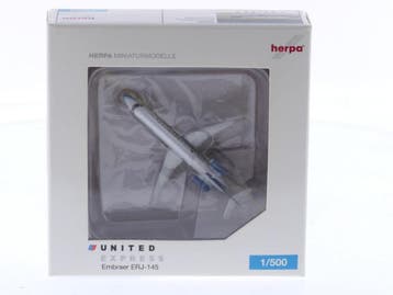 Schaal 1:500 Herpa 505208 Embraer ERJ-145 United Express..., Ophalen of Verzenden, Zo goed als nieuw