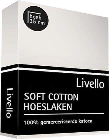 Livello hoeslaken offwhite 180x210, Verzenden, Nieuw