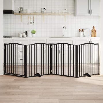 vidaXL Hondenhek inklapbaar 4 panelen 320 cm populierenhout, Verzenden, Nieuw