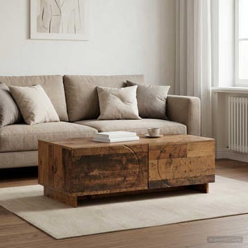 vidaXL Salontafel Oud hout 102 x 50,5 x 35 cm Bewerkt hout, Verzenden, Nieuw, Overige houtsoorten, 100 tot 150 cm