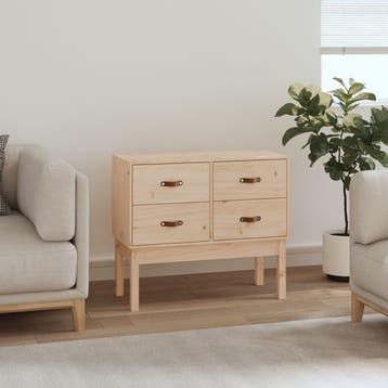 vidaXL Wandkast 90x40x78 cm massief grenenhout, Verzenden, Nieuw, 50 tot 100 cm, Minder dan 100 cm