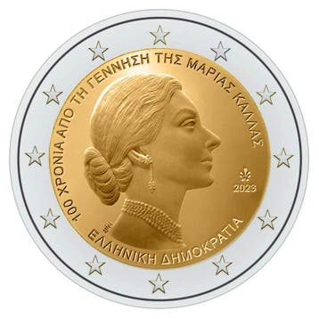 Griekenland 2 Euro Maria Callas 2023, Postzegels en Munten, Munten | Europa | Euromunten, Verzenden
