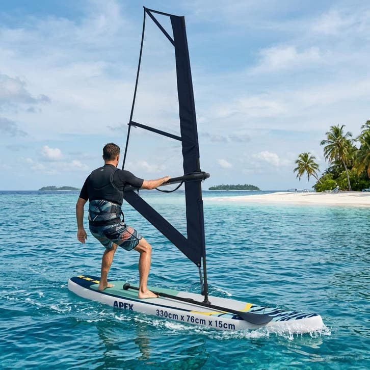 vidaXL Opblaasbaar SUP Board met Zeil APEX 330 x 76 x 15 cm, Watersport en Boten, Suppen, Nieuw, Verzenden
