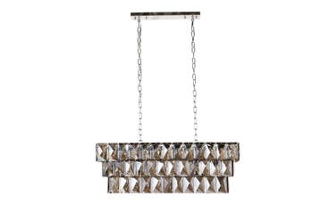 Hanglamp KRISTALL 90cm elegant grijs - 42810, Ophalen of Verzenden, Nieuw