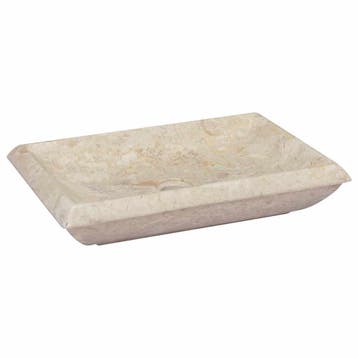vidaXL Gootsteen 50x35x10 cm marmer crèmekleurig, Doe-het-zelf en Verbouw, Verzenden, Nieuw