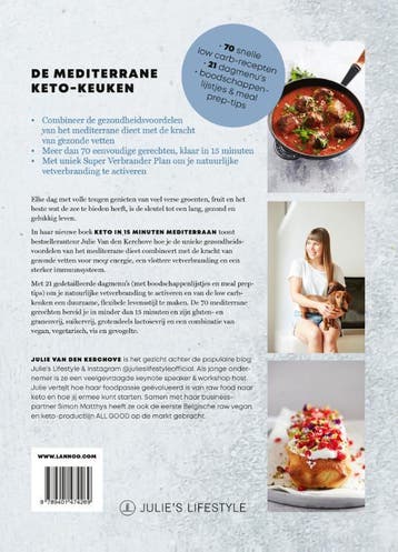 Keto in 15 minuten mediterraan / Julies lifestyle, Boeken, Verzenden, Zo goed als nieuw, Julie Van den Kerchove