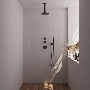 Brauer Black Carving Thermostatische Regendoucheset Inbouw -, Doe-het-zelf en Verbouw, Sanitair, Ophalen of Verzenden, Nieuw