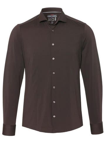 Pure The Functional Shirt Donkerbruin maat 44 Heren, Verzenden, Nieuw, Bruin, Pure